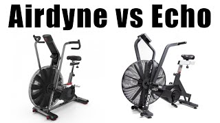 Schwinn Airdyne Pro vs Rogue Echo Bike  Side by Side Comparison [upl. by Haeluj]