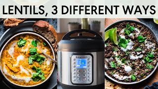 HOW TO COOK LENTILS IN THE INSTANT POT [upl. by Audrit156]