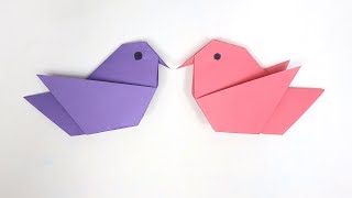 How to Make an Easy Origami Bird  DIY Paper Bird Tutorial [upl. by Niatsirhc]