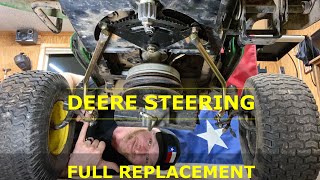 John Deere Steering REPAIR amp Replacement Pinion Gear Sector Gear amp Drag Links [upl. by Eniotna]