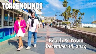 Torremolinos Beach and Town Malaga Spain Walking Tour December 2024 Costa del Sol 4K [upl. by Say]