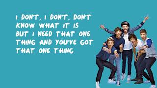 One Thing  One Direction Lyrics [upl. by Ahseat]