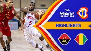 Angola  Guinea  Highlights  FIBAWC 2023 Qualifiers [upl. by Aiceled]