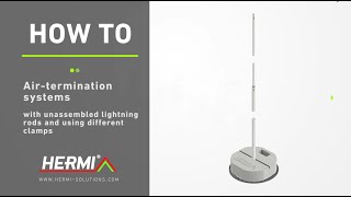 Lightning Protection  How To Install Air termination System with Unassembled Rods [upl. by Regor]