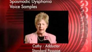 Spasmodic Dysphonia Voice Samples [upl. by Suolhcin]