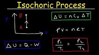 Isochoric Process Thermodynamics  Work Heat amp Internal Energy PV Diagrams [upl. by Nylekoorb373]