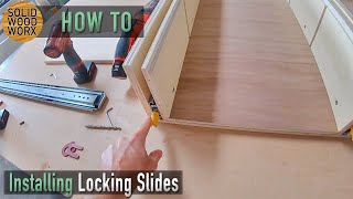 How To Install Locking Drawer Slides [upl. by Glory749]