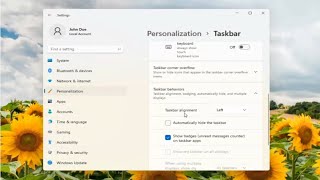 How To Center Taskbar Icons In Windows 11 Tutorial [upl. by Aloeda376]