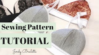 Bralette Sewing Pattern Tutorial  Jordy Bralette Patten  Emerald Erin [upl. by Pega]