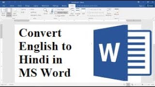 Convert English to Hindi in MS Word [upl. by Daggett]