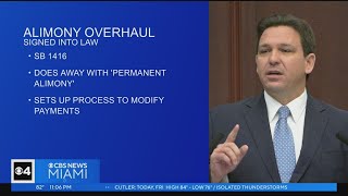 Florida Gov DeSantis signs bill ending permanent alimony [upl. by Auqinahc]