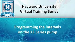 Hayward XE Series Pool Pumps  Schedule Programming [upl. by Arahset]