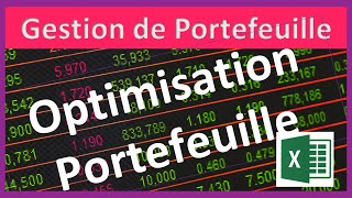 Optimisation de Portefeuille en utilisant le Solveur d Excel [upl. by Maller]