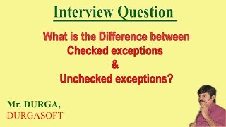 Difference between Checked exceptions and Unchecked exceptions [upl. by Iden184]