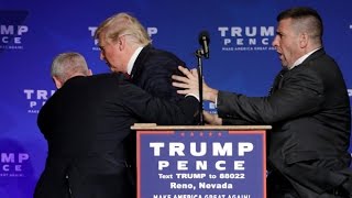 Donald Trump rushed off stage during rally in Nevada [upl. by Nairrad244]