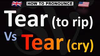 How to Pronounce TEAR Vs TEAR [upl. by Ahsia]