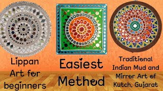 Lippan Art  Lippan Art for beginners  Traditional Indian Mud and Mirror Art of Kutch Gujarat [upl. by Eerak217]