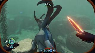 Killing the Reaper Leviathan in Subnautica [upl. by Azilef]