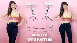 Easy DIY Bralette With Sewing Pattern  Sew Anastasia [upl. by Gothart]