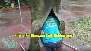 How to put on the Dinosaur Costume [upl. by Ahab]