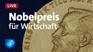 Bekanntgabe quotNobelpreis für Wirtschaftquot [upl. by Wilkey599]