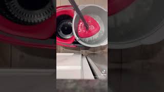 CLEANING HACK Mopping w clean water amp your spin mop [upl. by Nicodemus]