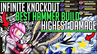 New Best Hammer Build  Infinite Knockout  Highest Damage  Monster Hunter World Iceborne mhw [upl. by Itsyrk]