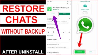 How to Restore WhatsApp Chats After Uninstall  Recover WhatsApp Chats Without Backup [upl. by Tessil869]