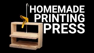 How To Make a Simple Printing Press [upl. by Natsyrk]