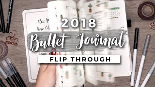 My 2018 Bullet Journal Flip Through  A YEAR IN MY JOURNAL [upl. by Cheyney]