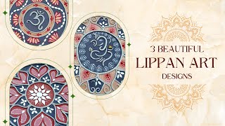 3 BEAUTIFUL LIPPAN ART DESIGNS  STEP BY STEP LIPPAN ART GUIDE  HOME DECOR IDEAS [upl. by Dorene]