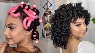 Heatless Flexi Rods  NightMorning Routine [upl. by Noremac]