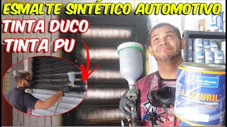 PINTURA COM ESMALTE SINTÉTICO AUTOMOTIVO  TINTA DUCO ou TINTA PU [upl. by Edgerton]