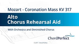 Mozarts Coronation Mass KV 317  Alto Chorus Rehearsal Aid [upl. by Kezer261]