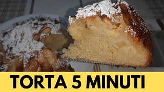 Torta di Mele 5 Minuti Velocissima si realizza con una Forchetta [upl. by Enerod229]