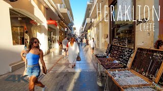 Heraklion Greece 4KUHD Walking Tour  2021  Tourister Tours [upl. by Chancey]