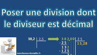 Poser une division dont le diviseur nest pas entier [upl. by Tadashi]