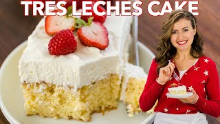 Easy Tres Leches Cake Recipe  Three Milk Cake [upl. by Stavro]