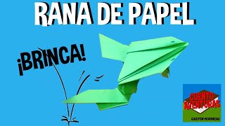 Como hacer una rana de papel Origami Manualidades para niños [upl. by Anik]