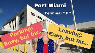 Port Miami Carnivals Terminal F  Celebration Homeport and Drive from WPB [upl. by Ardnoet]