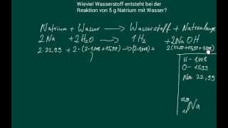 Chemisches Rechnen Stöchiometrie  Beispielaufgabe [upl. by Ahsiem666]