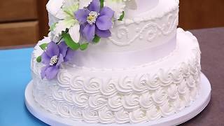 How To Make Your Own Buttercream Wedding Cake  Part 1  Global Sugar Art [upl. by Pallaten222]