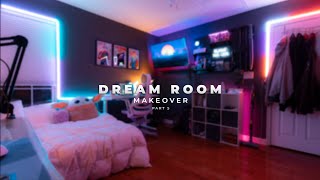 DREAM ROOM MAKEOVER Govee Lights Wall Mount and More  Part 5 [upl. by Assirod]