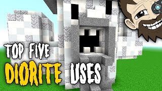 Minecraft TOP 5 Diorite Uses  Challenged from viewers [upl. by Asillim]