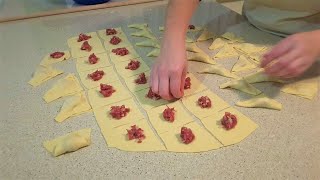 Klepe Bosnian Traditional Dumplings Ravioli [upl. by Hendrix644]