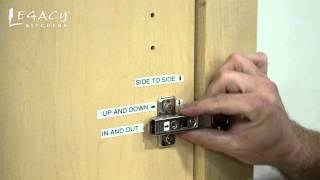 Cabinet Door Hinge Adjustment Introduction [upl. by Farrand]