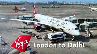 London to Delhi flight  Virgin Atlantic  Airbus A3501000 Trip Report [upl. by Chandless229]