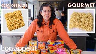 Pastry Chef Attempts to Make Gourmet Instant Ramen  Gourmet Makes  Bon Appétit [upl. by Rahab]