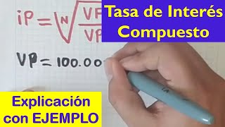 Como calcular la TASA de interés INTERÉS COMPUESTO [upl. by Nymsaj]