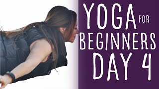 Yoga For Beginners At Home 15 minute Class 30 Day Challenge Day 4 [upl. by Nuarb]